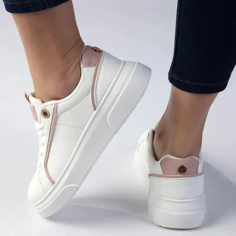 Madison Justice Platform Sneaker - White/Pink