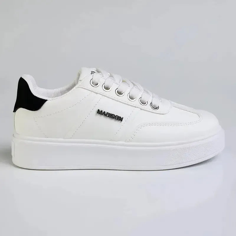 Madison Justine Platform Sneaker - White/Charcoal