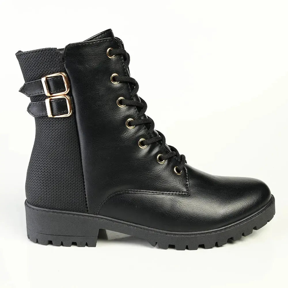 Madison Lace Boot - Black