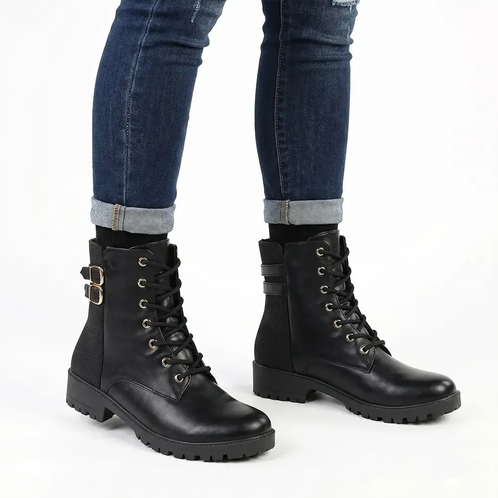 Madison Lace Boot - Black