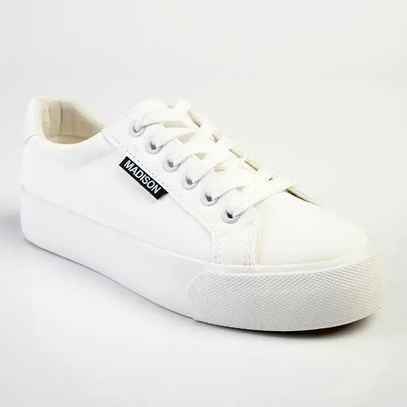 Madison Lace Up Sneaker - White