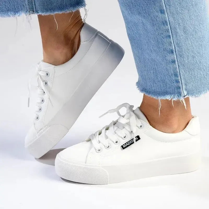 Madison Lace Up Sneaker - White
