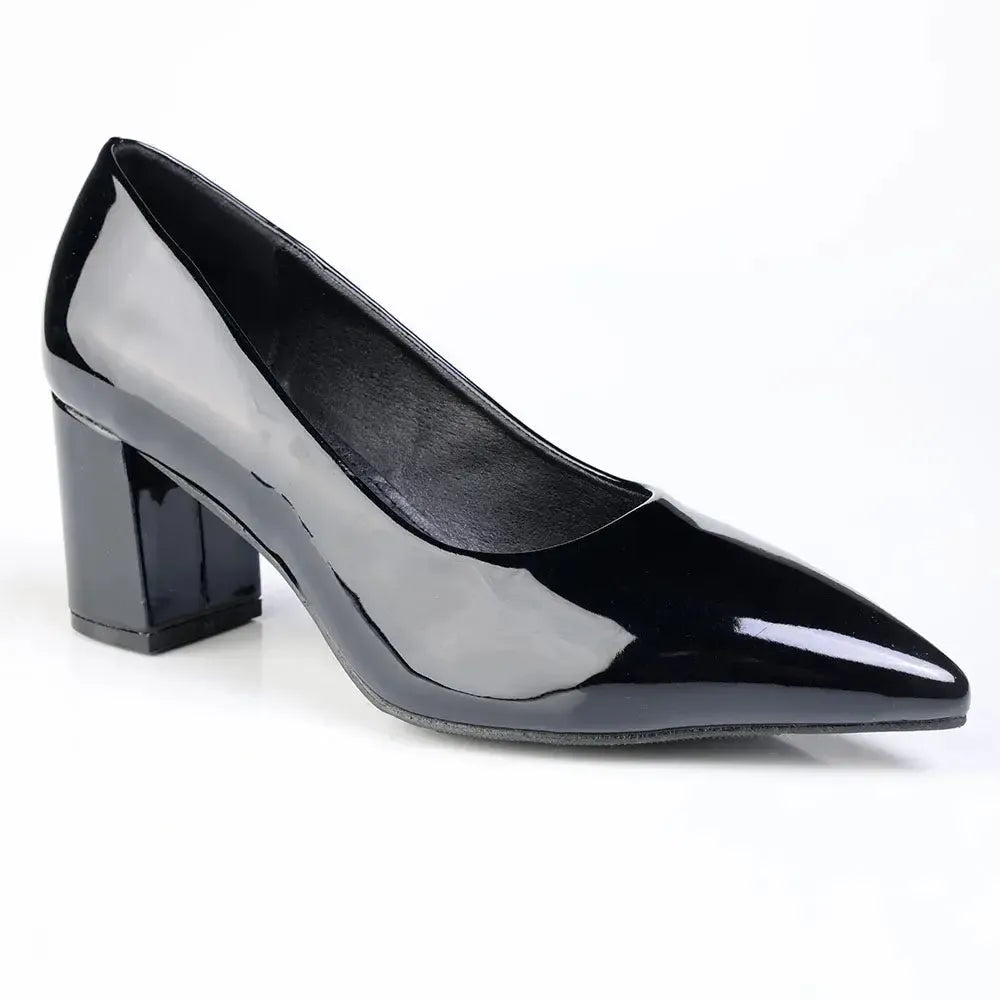 Madison Ladies Court- Black Patent