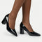 Madison Ladies Court- Black Patent