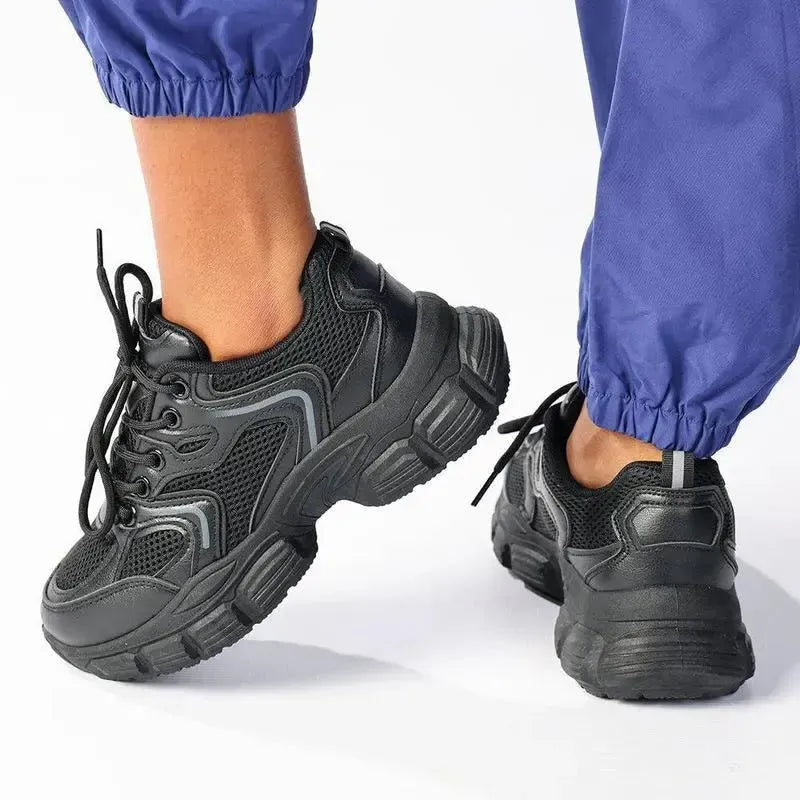 Madison Ladies High Fashion Apollo Sneaker - Black