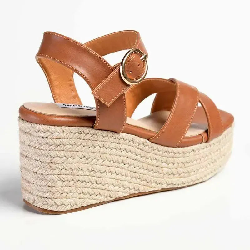 Madison Libby Wedge - Tan