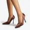 Madison Lila 7 Basic Court HourGlass Heel - Brown