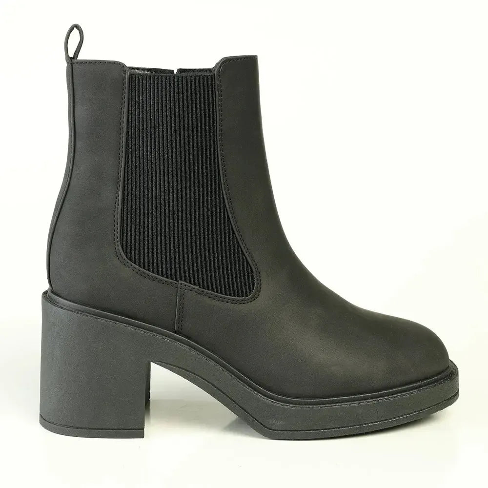 Madison Long Gusset Boot - Black