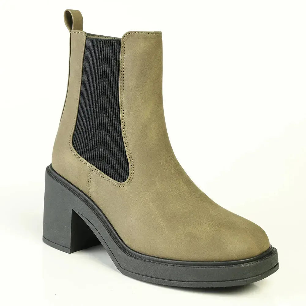 Madison Long Gusset Boot - Olive – Madison Heart of New York