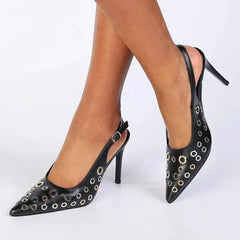Madison Maisie O-Ring Vamp Heel - Black