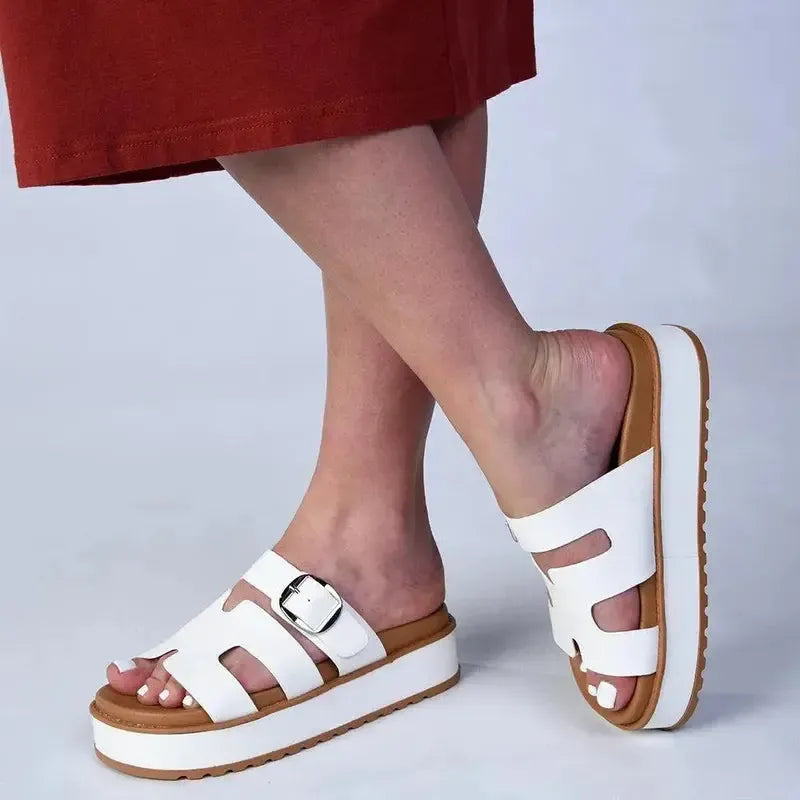 Madison Maple Sandals - White