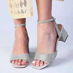 Madison Margaret Diamond Heel - Silver