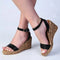 Madison Marion Espadrille Wedge Sandals - Black