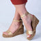Madison Marion Espadrille Wedge Sandals - Gold