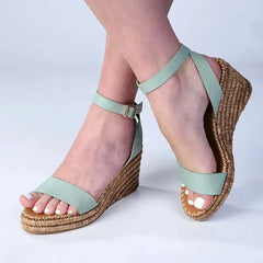 Madison Marion Espadrille Wedge Sandals - Light Sage