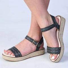 Madison Marnie Espadrille Sandal - Black