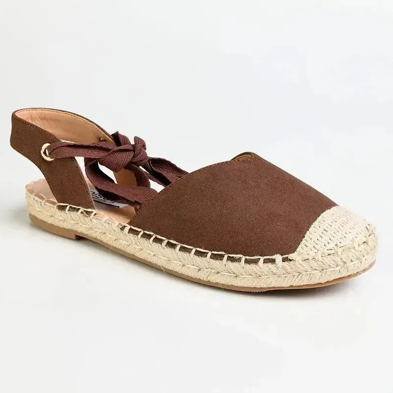 Madison Martini Espadrille Flats - Chocolate
