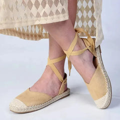 Madison Martini Espadrille Flats - Nude
