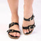 Madison Mikayla Flat Sandal - Black
