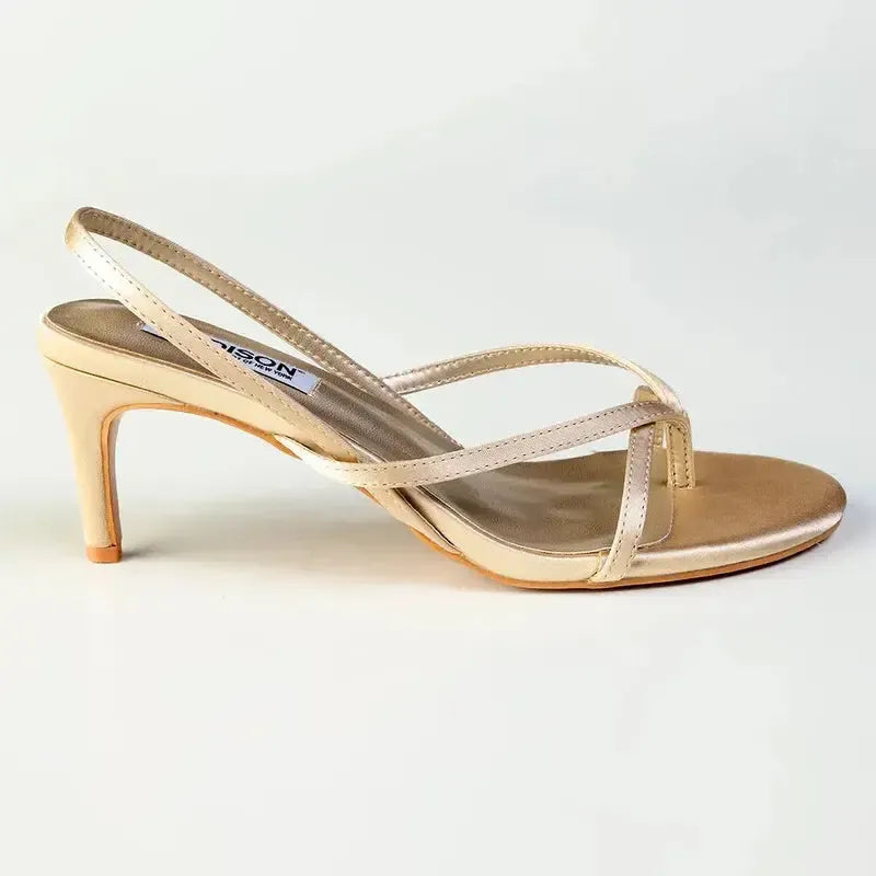 Madison Miles Strappy Sandal Heel - Nude