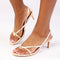 Madison Miles Strappy Sandal Heel - Nude