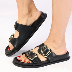 Madison Miller Footbed Sandal - Black