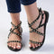Madison Minnie Studded Strappy Flat Sandal - Black