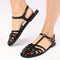 Madison Miriam Full Strappy Flat Sandal - Black