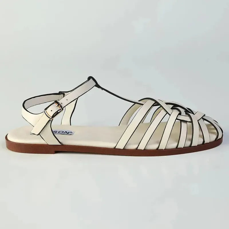 Madison Miriam Full Strappy Flat Sandal - Off White