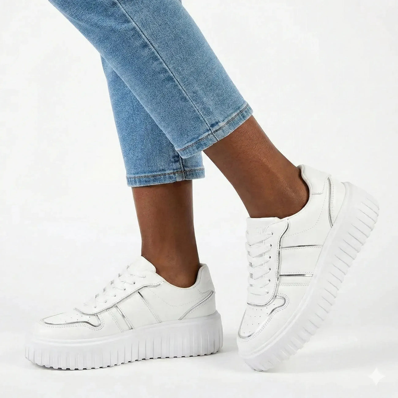 Madison Myra Sneaker - White / Silver