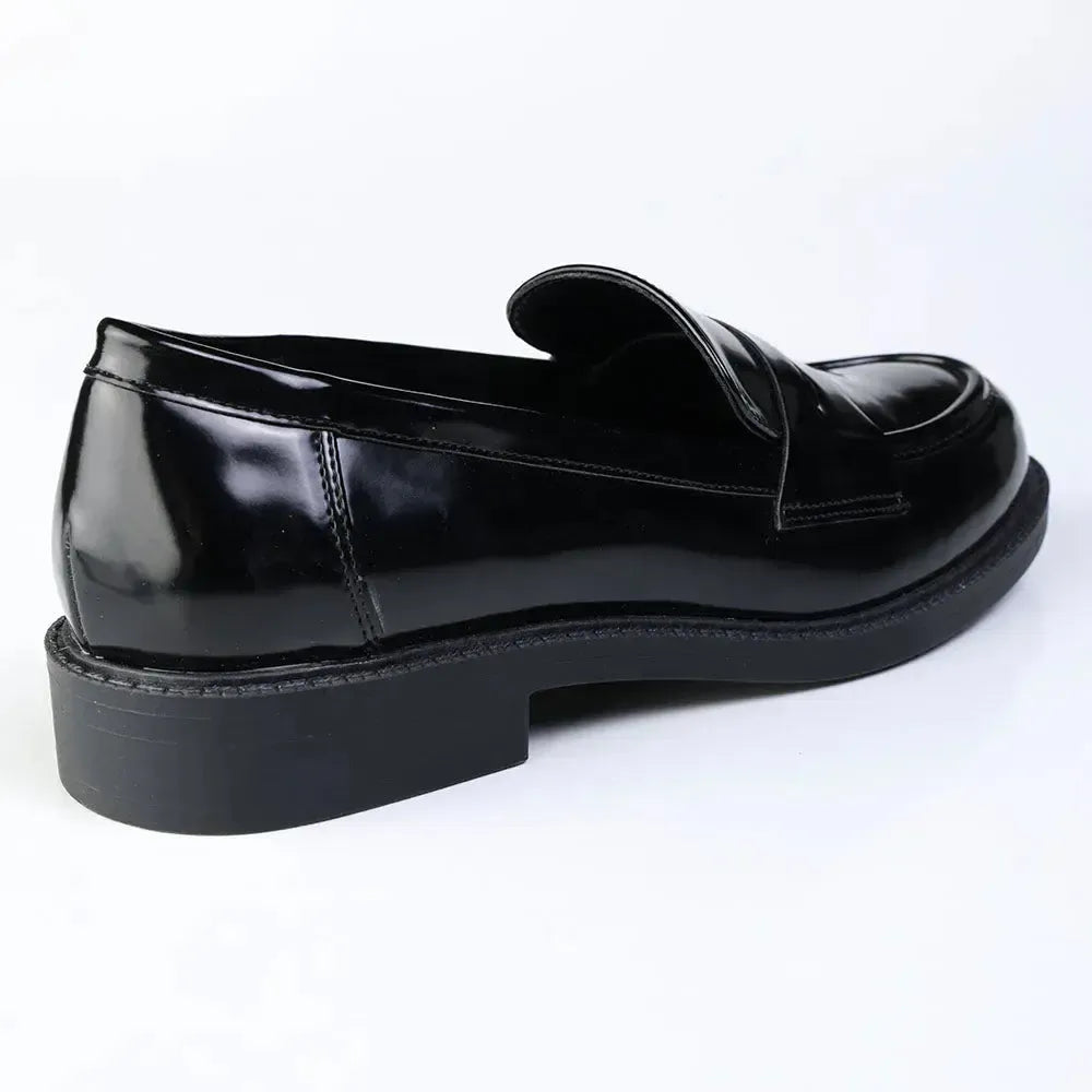 Madison Nancy Loafer With Saddle - Black