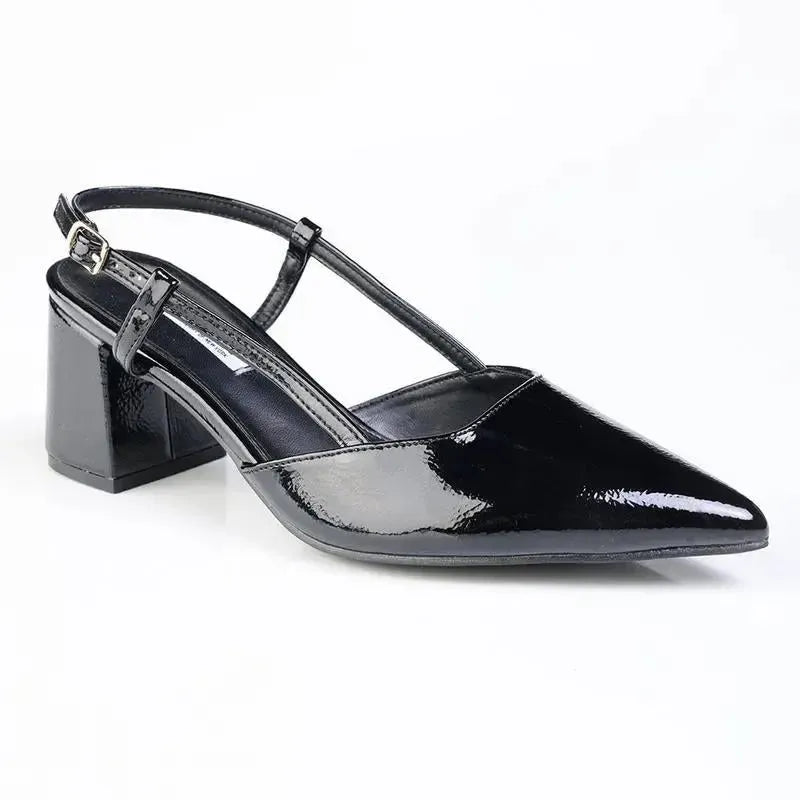 Madison Nanny Block Heel - Black