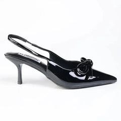Madison Natasha Slingback With Bow Heel  - Black
