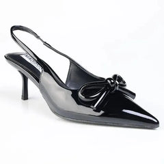 Madison Natasha Slingback With Bow Heel  - Black