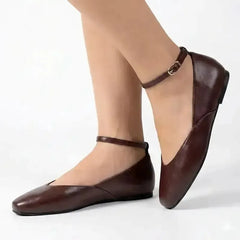 Madison Nature Pump With Ankle Tie - Chocolate