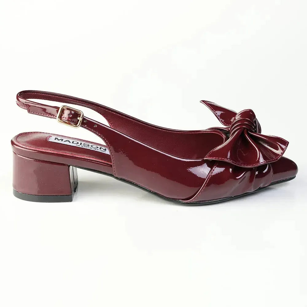 Madison Ofrat Block Heel - Burgundy