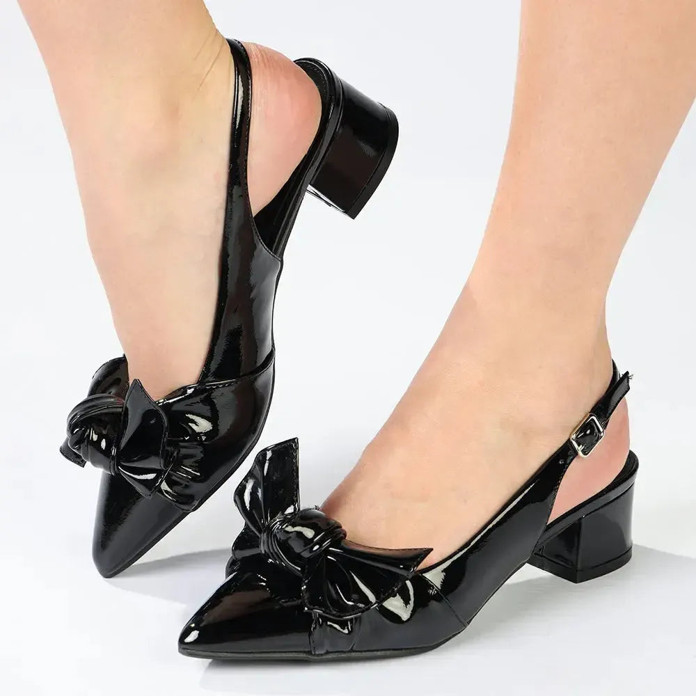 Madison Ofrat Low Block Heel - Black