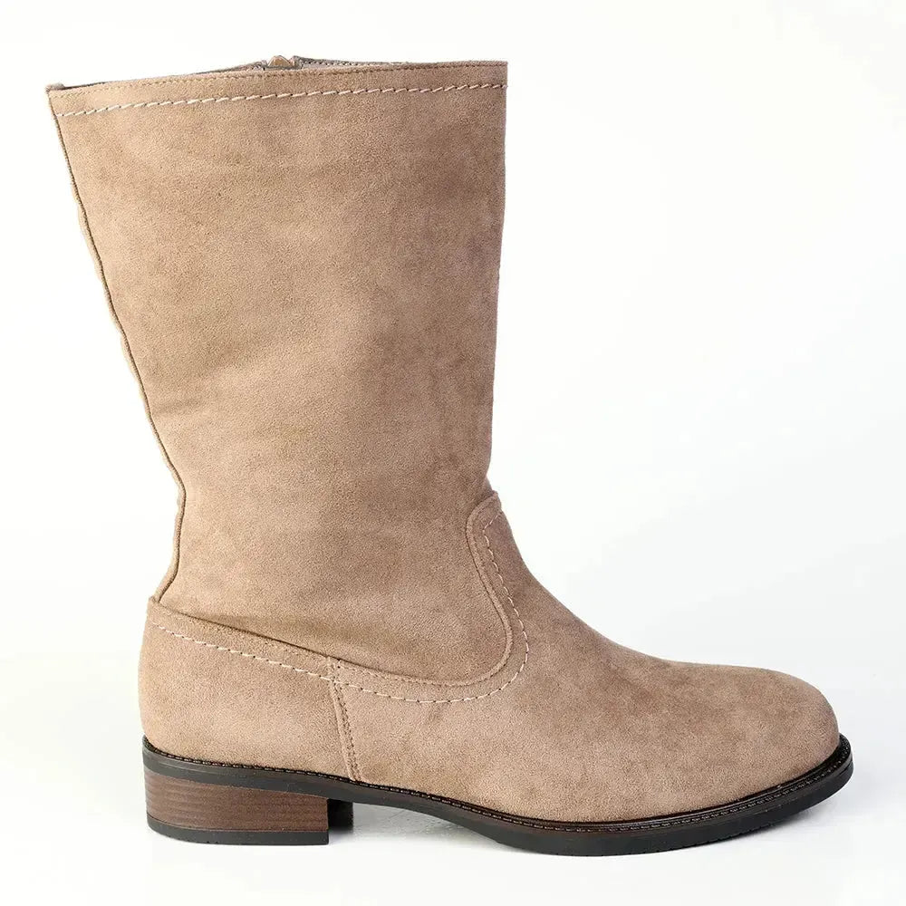 Madison Omni Mid Calf Boot - Taupe – Madison Heart of New York