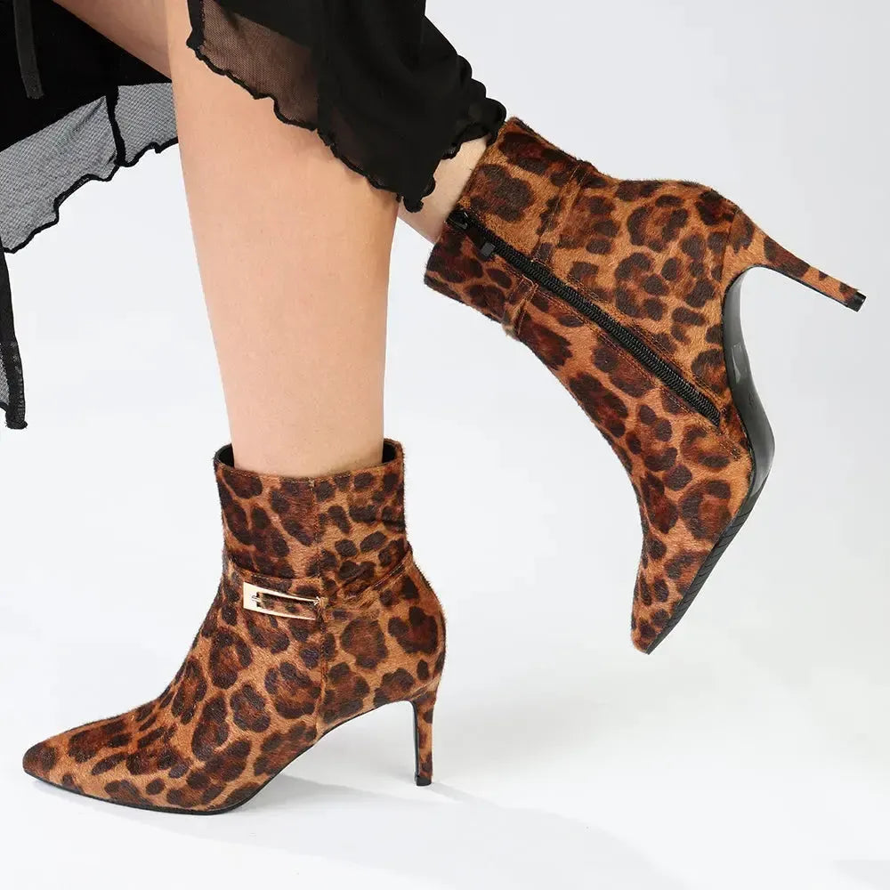 Madison Orcid Stiletto Boot - Leopard