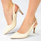 Madison Orsaline Plain Stiletto Slingback - Off White