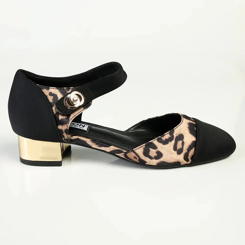 Madison Ottoline 2 Low Block Heel - Leopard/Black