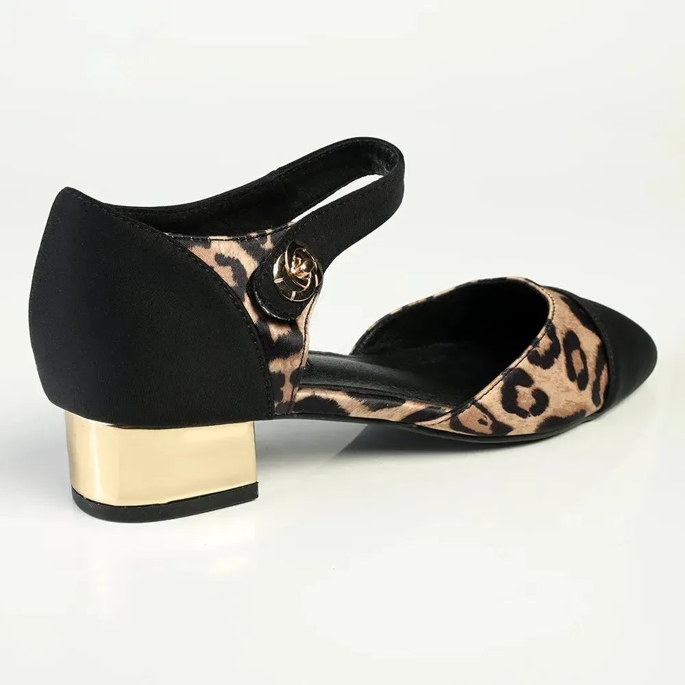 Madison Ottoline 2 Low Block Heel - Leopard/Black
