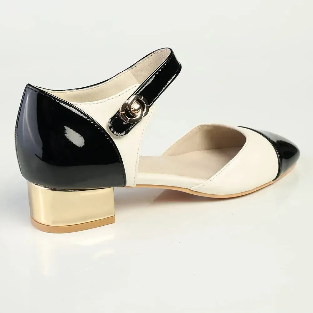 Madison Ottoline 2 Low Block Heel - Off White/Black