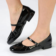 Madison Ozell Pleated Buckle Strap Pump - Black