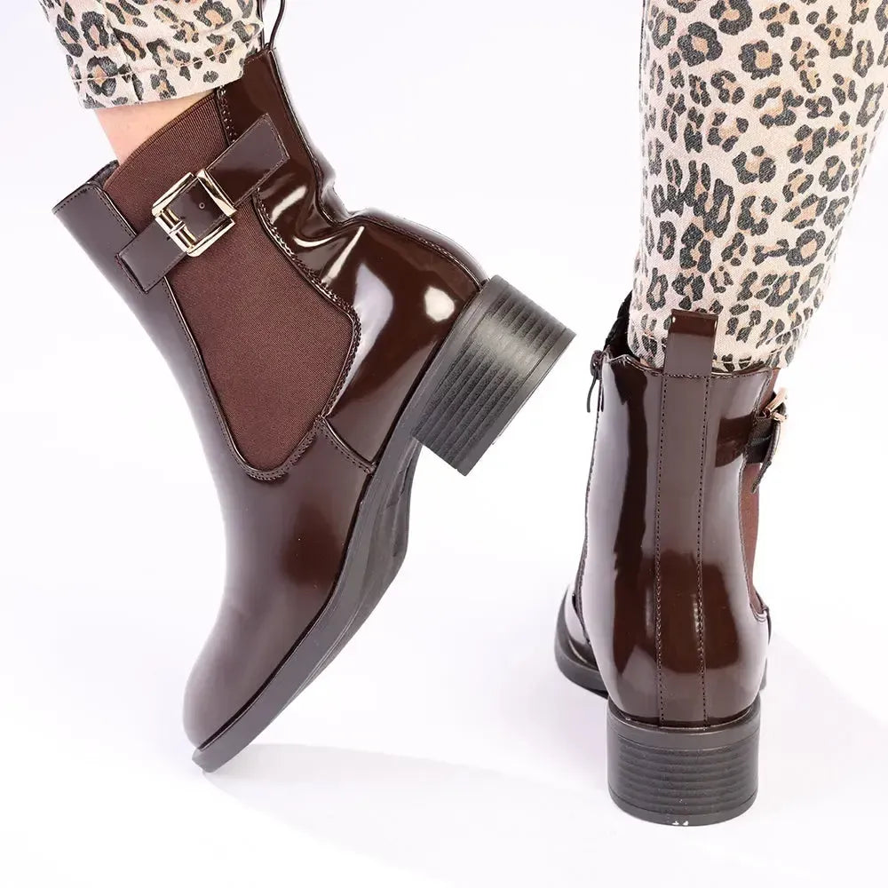 Madison Ozzy Ankle Boot - Dark Brown