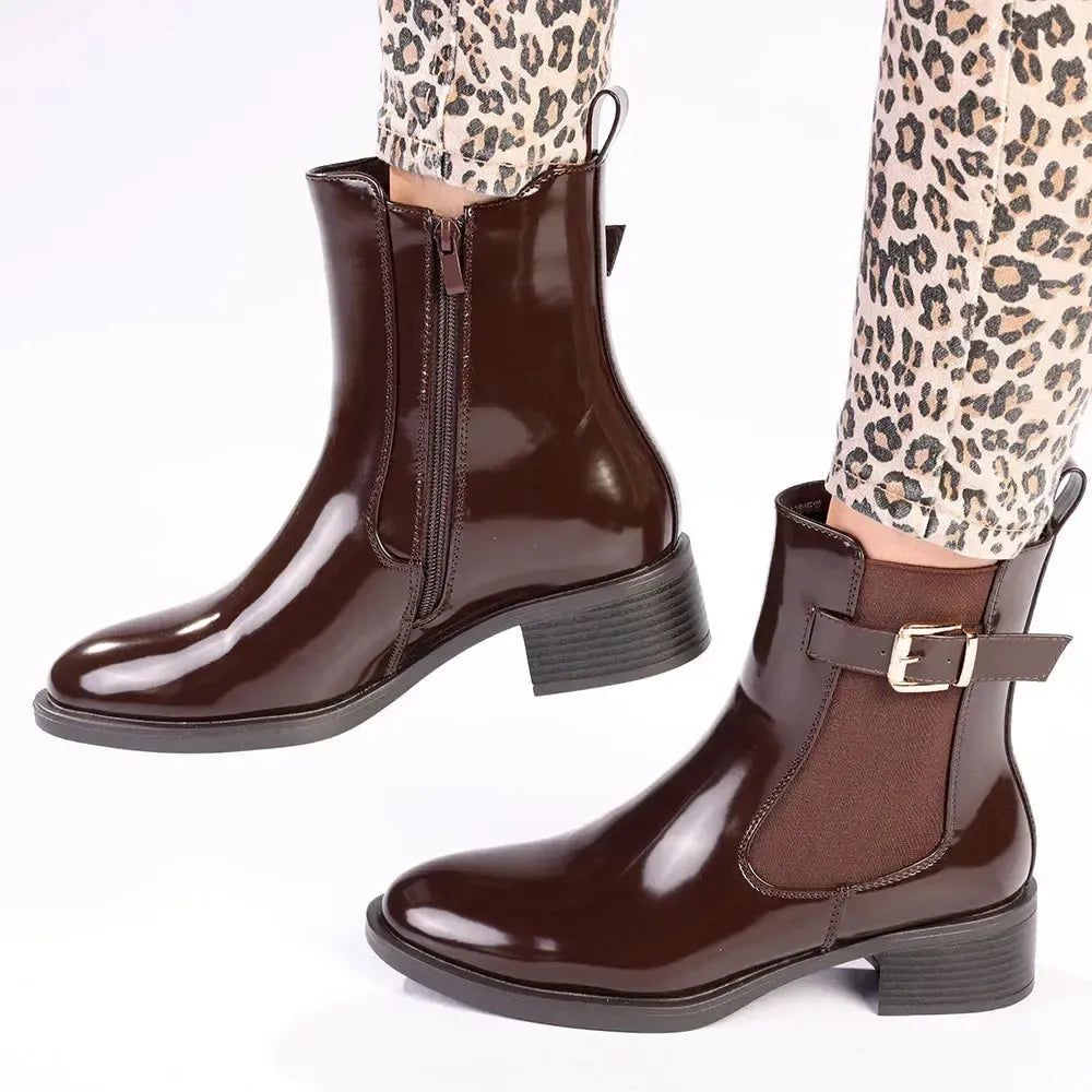 Madison Ozzy Ankle Boot - Dark Brown – Madison Heart of New York