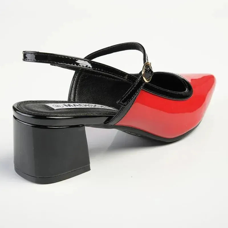 Madison Pally Fashion Court Heel - Red / Black
