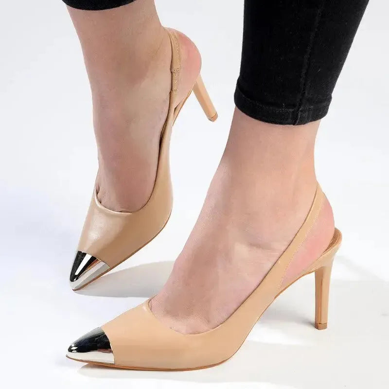 Madison Paola Heel - Nude/Silver