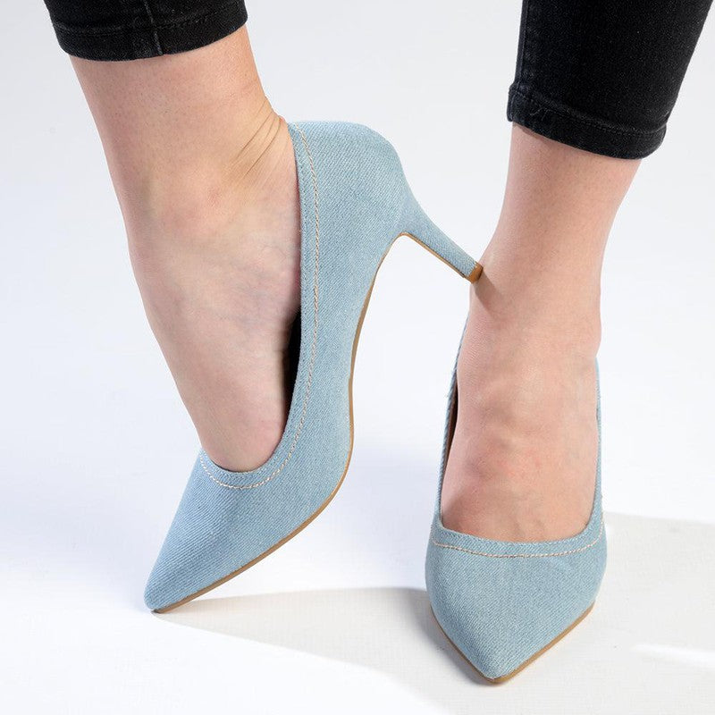 Madison Parker Court Heels - Denim-Madison Heart of New York-Buy shoes online