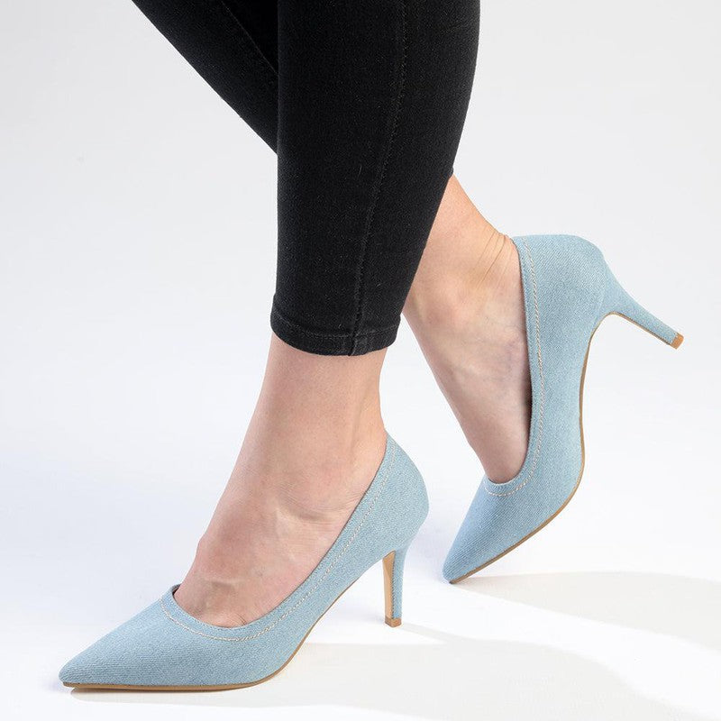 Madison Parker Court Heels - Denim-Madison Heart of New York-Buy shoes online